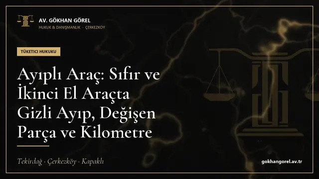 Ayıplı Araç: Sıfır ve İkinci El Araçta Gizli Ayıp, Değişen Parça ve Kilometre