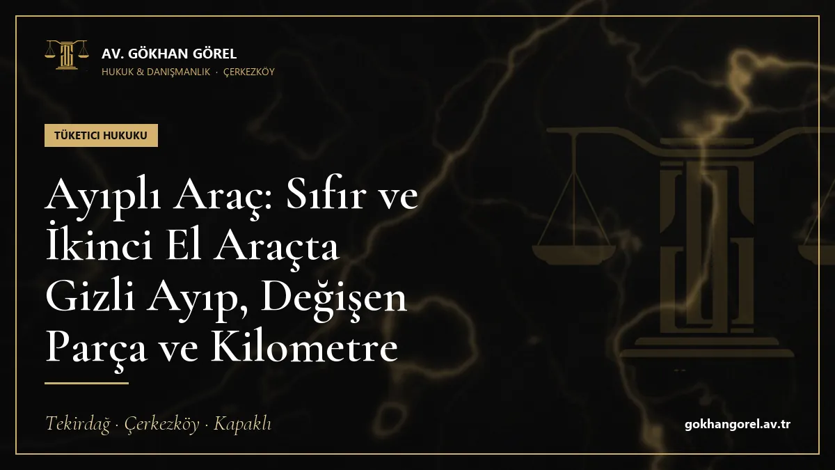 Ayıplı Araç: Sıfır ve İkinci El Araçta Gizli Ayıp, Değişen Parça ve Kilometre