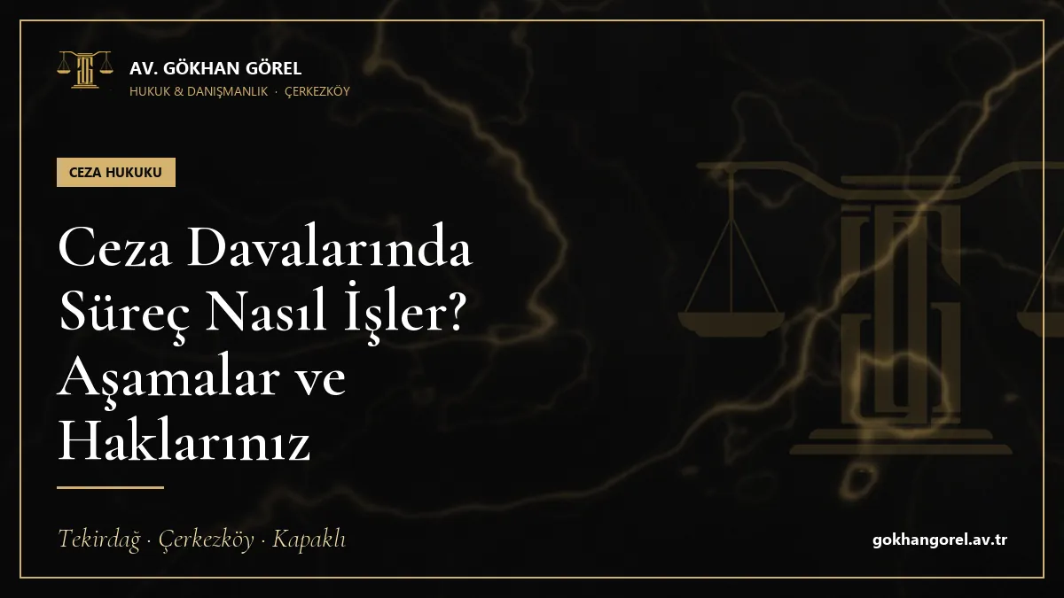 Ceza Davalarında Süreç Nasıl İşler? Aşamalar ve Haklarınız